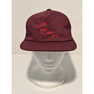 Wish You Were Here Hat Cap Maroon Astroworld Tour Travis Scott Snap Back OS
